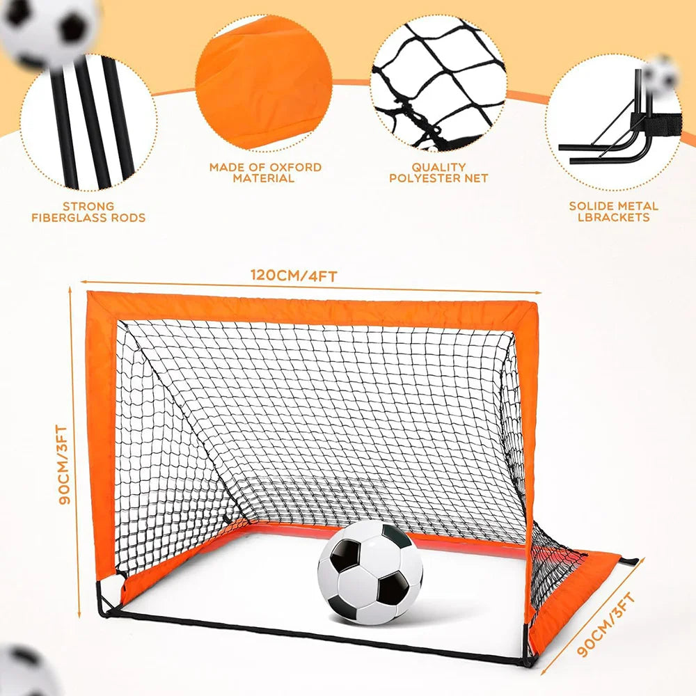 Pop-Up Football Goal Net – Garden Soccer Training Set for Kids with Carry Bag
