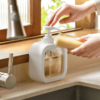 1/2 PCS Large-Capacity Soap Dispenser Bottle – Transparent Plastic Press Bottle for Travel & Home Use