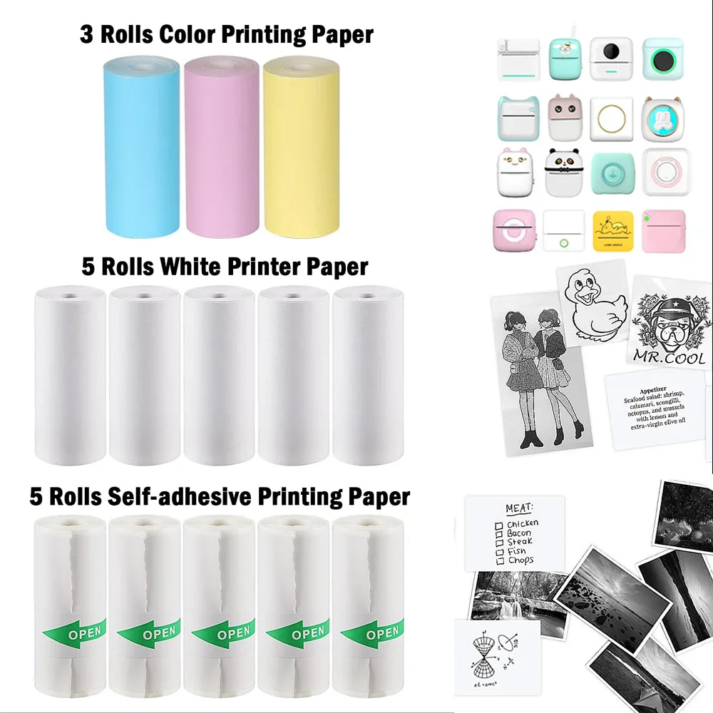 C19 MINI Portable Thermal Printer – Wireless Bluetooth Photo & Label Printer for Android & iOS, 58mm Printing