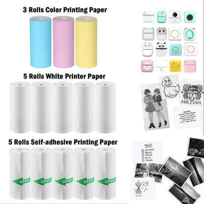 C19 MINI Portable Thermal Printer – Wireless Bluetooth Photo & Label Printer for Android & iOS, 58mm Printing