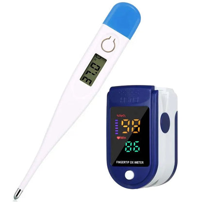 Digital Household Thermometer & Pulse Oximeter – Medical Ear Thermometer for Babies and Adults, Fever & Pulse Monitoring