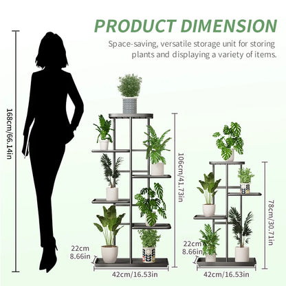 Iron Plant Stand – 4/5/6-Layer Multi-Tier Flower Shelf Rack Organizer
