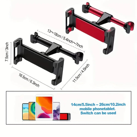 Universal Car Tablet Holder – 360° Rotating Back Seat Headrest Mount for iPad, Mini, Pro & 4–13 Inch Tablets