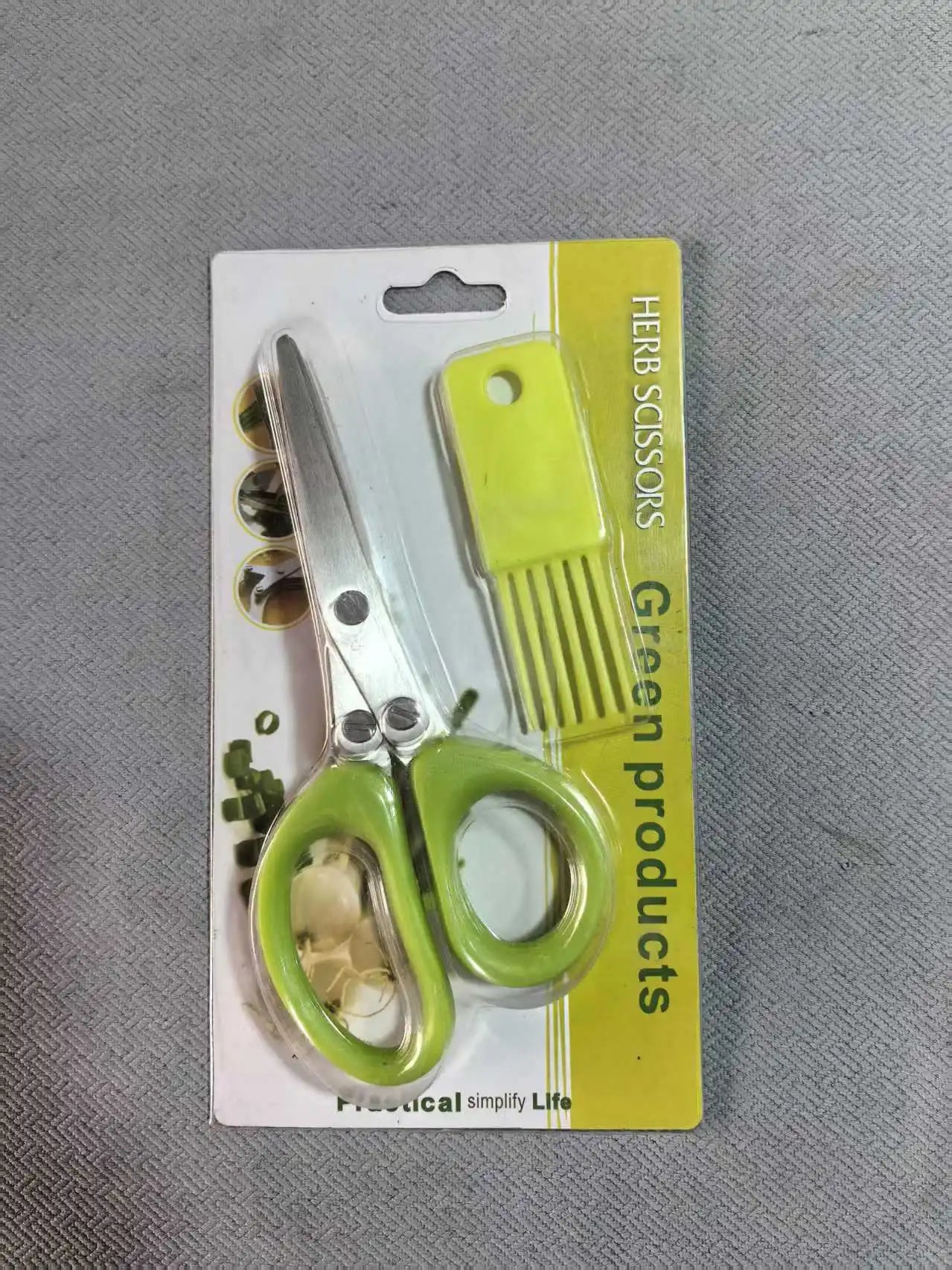 Multi-Layer Kitchen Scissors - Stainless Steel Vegetable Cutter Herbs, Scallions, Laver, and Spices with Efficient Cooking Tool