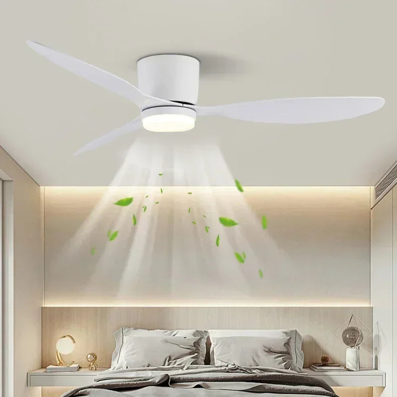 LED Ceiling Mounted Fan Light – Nordic Minimalist Decorative Fan Light for Living Room & Restaurant