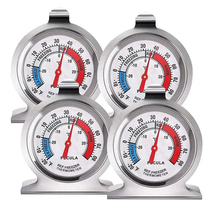 2/4/16pcs Packs Refrigerator Freezer Thermometer Classic Series Large Dial Red Indicator Accurate Temperature for Fridge Cooler