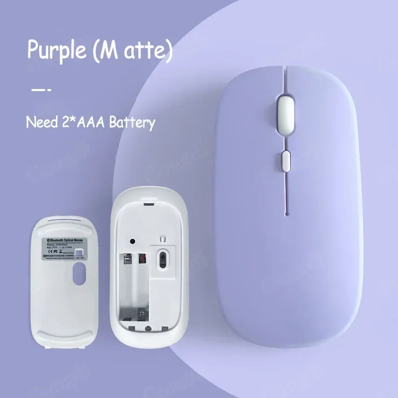 Bluetooth-compatible Mouse Wireless Mouse Silent Computer Mice Portable Working Gaming Mouse for Laptop iPad Air Pro Tablet PC