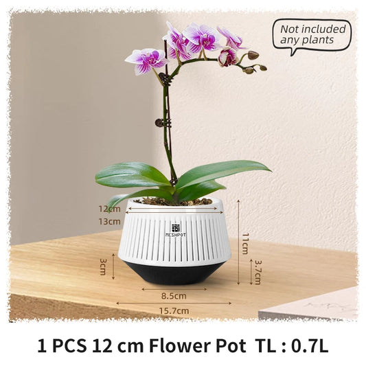 Meshpot Orchid Pots with Holes Flower Pot for Repotting Plastic Planter Indoor-Outdoor Plants Home Decorative air Plant Pot