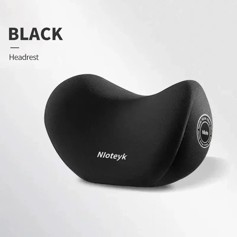 Car Memory Foam Neck Pillow & Lumbar Cushion – Ergonomic Backrest Support for Driving & Office