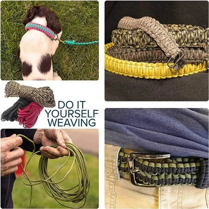 31m Handwoven Seven Core Umbrella Rope – 4mm Diameter Multi-Use Outdoor Camping & Emergency Rope