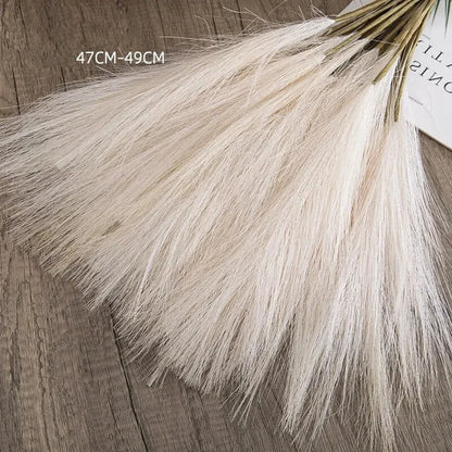 10pcs Artificial Reed Ins Wind Bouquet – Bohemian Style Fake Flowers for Home, Wedding & Christmas Decor