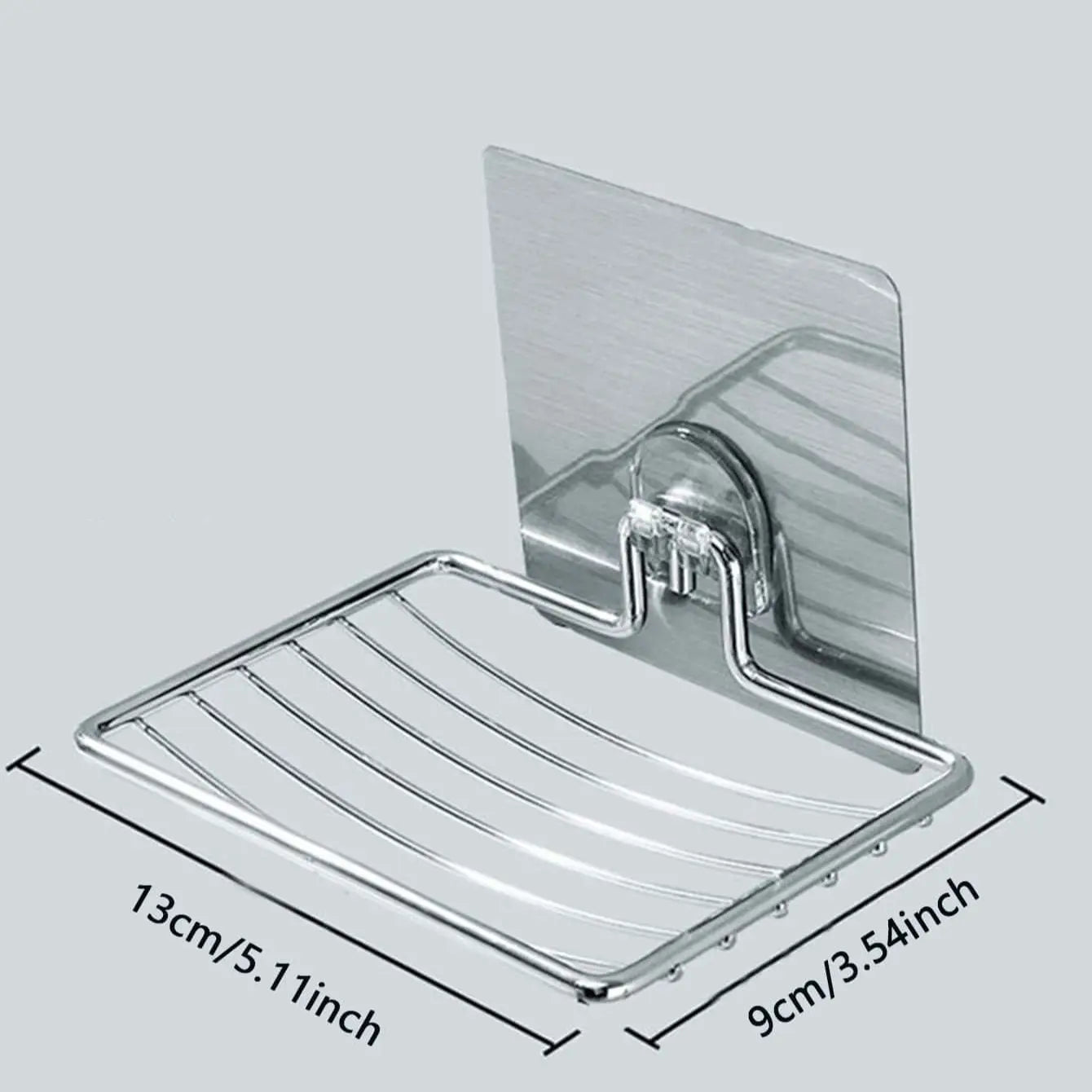 Stainless Steel Punch-free Nail-free Soap Rack – Single Layer Wall-mounted Bathroom Shelf