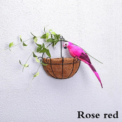 Handmade Simulation Parrot 25/35cm Creative Feather Lawn Figurine Ornament Animal Bird Garden Bird Prop Decoration Miniature