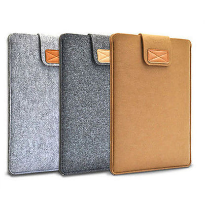Felt Sleeve Slim Tablet Case Cover Bag – Solid Color Protective Storage for MacBook Air, Pro & Tablets 11, 13, 15 Inch