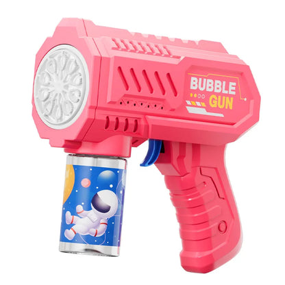 Children’s 10 Launcher Portable Electric Bubble Gun – LED Light Bubble Toy for Boys & Girls