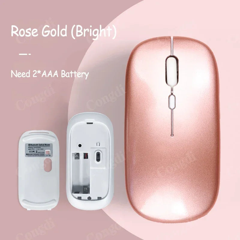 Bluetooth-compatible Mouse Wireless Mouse Silent Computer Mice Portable Working Gaming Mouse for Laptop iPad Air Pro Tablet PC