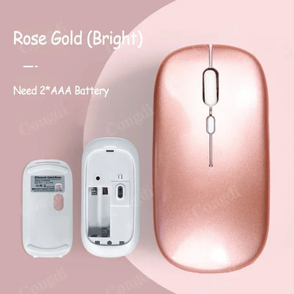 Bluetooth-compatible Mouse Wireless Mouse Silent Computer Mice Portable Working Gaming Mouse for Laptop iPad Air Pro Tablet PC