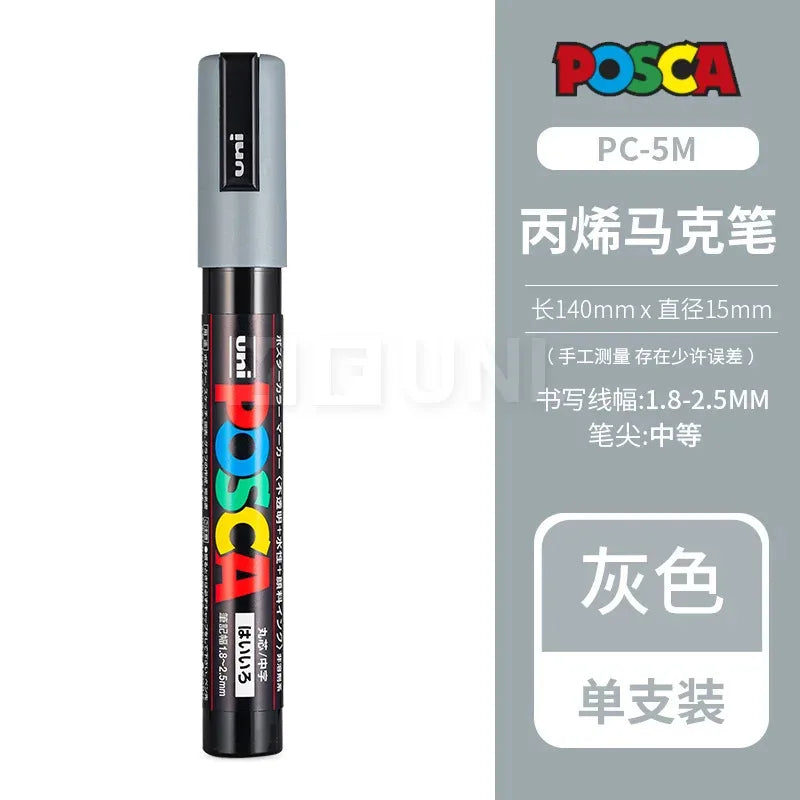 Uni Posca Full Marker Set – Multi-Colours Acrylic Permanent Graffiti Painting Pens