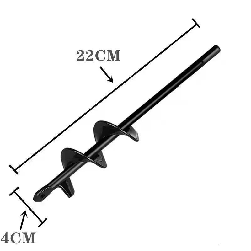 Steel Spiral Auger Drill Bit – High-Carbon Hole Digger for Planting & Soil Loosening