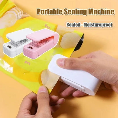 Mini Heat Bag Packaging Sealer Portable Plastic Bag Clip Sealing Machine Food Storage Seal Snack Sealing Kitchen Gadgets