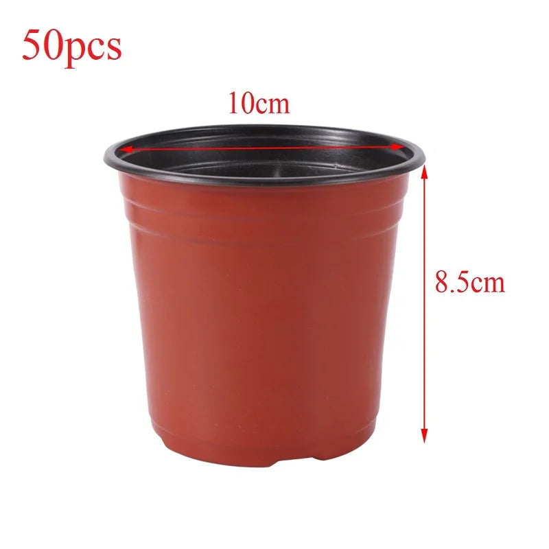 Plastic Grow Box Nursery Pots – 20/50PCS Fall-Resistant Planting Cups for Garden & Seedling Transplants