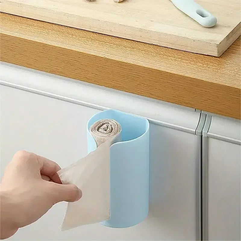 Kitchen Storage Plastic Box with Removable Garbage Bag – Wall-Mounted Organizer for Trash & Recycling