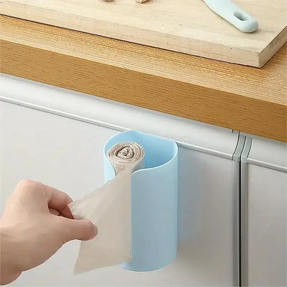 Kitchen Storage Plastic Box with Removable Garbage Bag – Wall-Mounted Organizer for Trash & Recycling