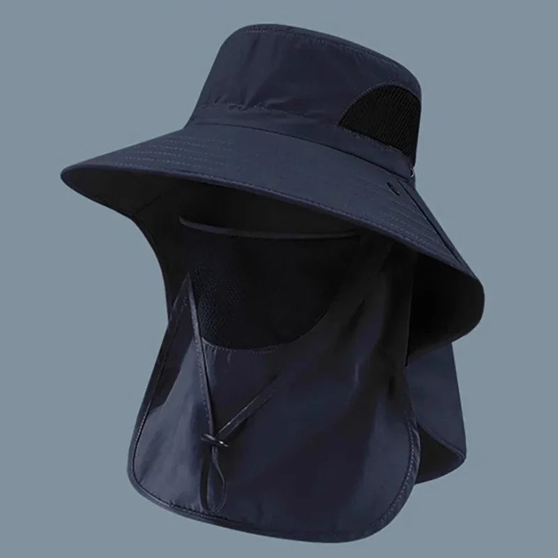 UV Protection Summer Sun Hat – Outdoor Fishing & Hiking Cap with Neck Flap for Men & Women