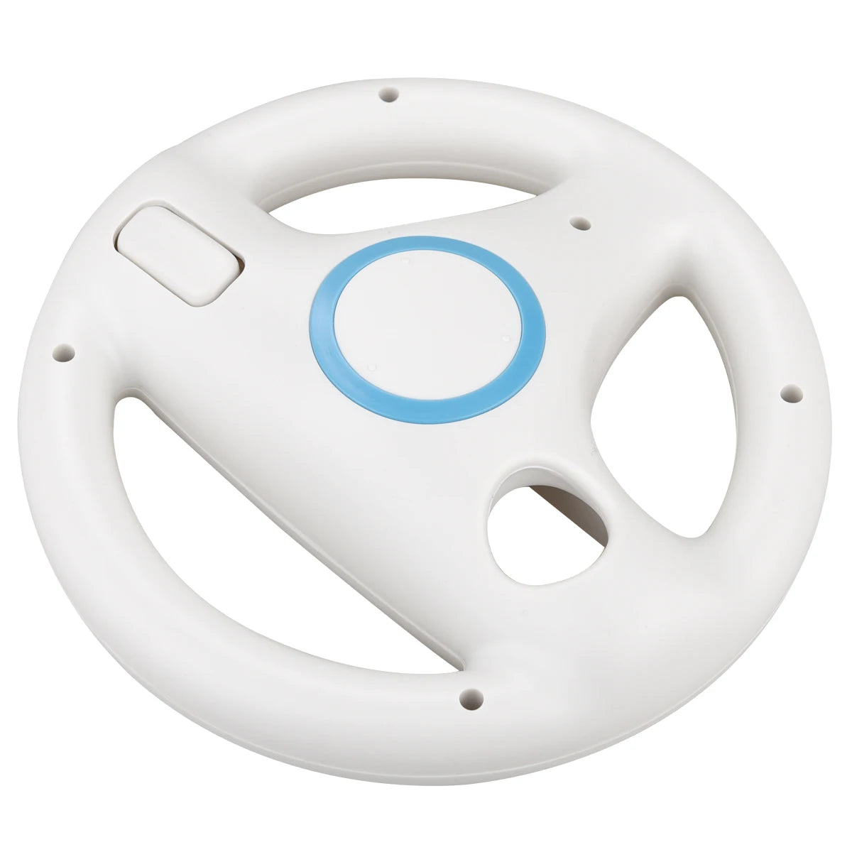 Steering Wheel for Nintendo Wii Remote Controller – Black & White Racing Wheel for Mario Kart and Wii Racing Games
