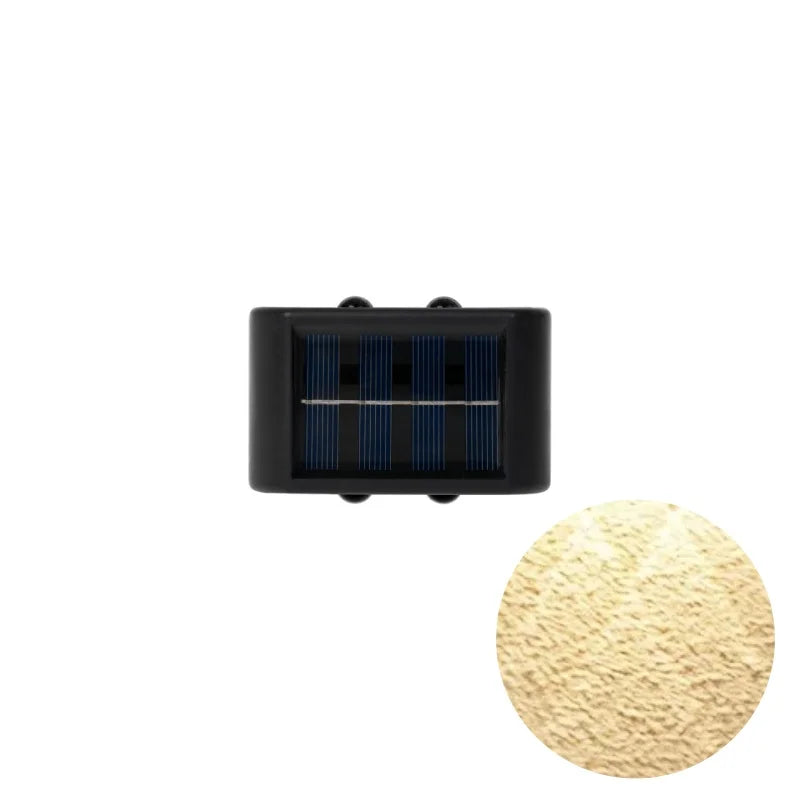 Solar Outdoor Wall Light 12 LED Waterproof Garden Light Courtyard Balustrade Decorative Atmosphere Lamp Down Luminous Solar Lamp