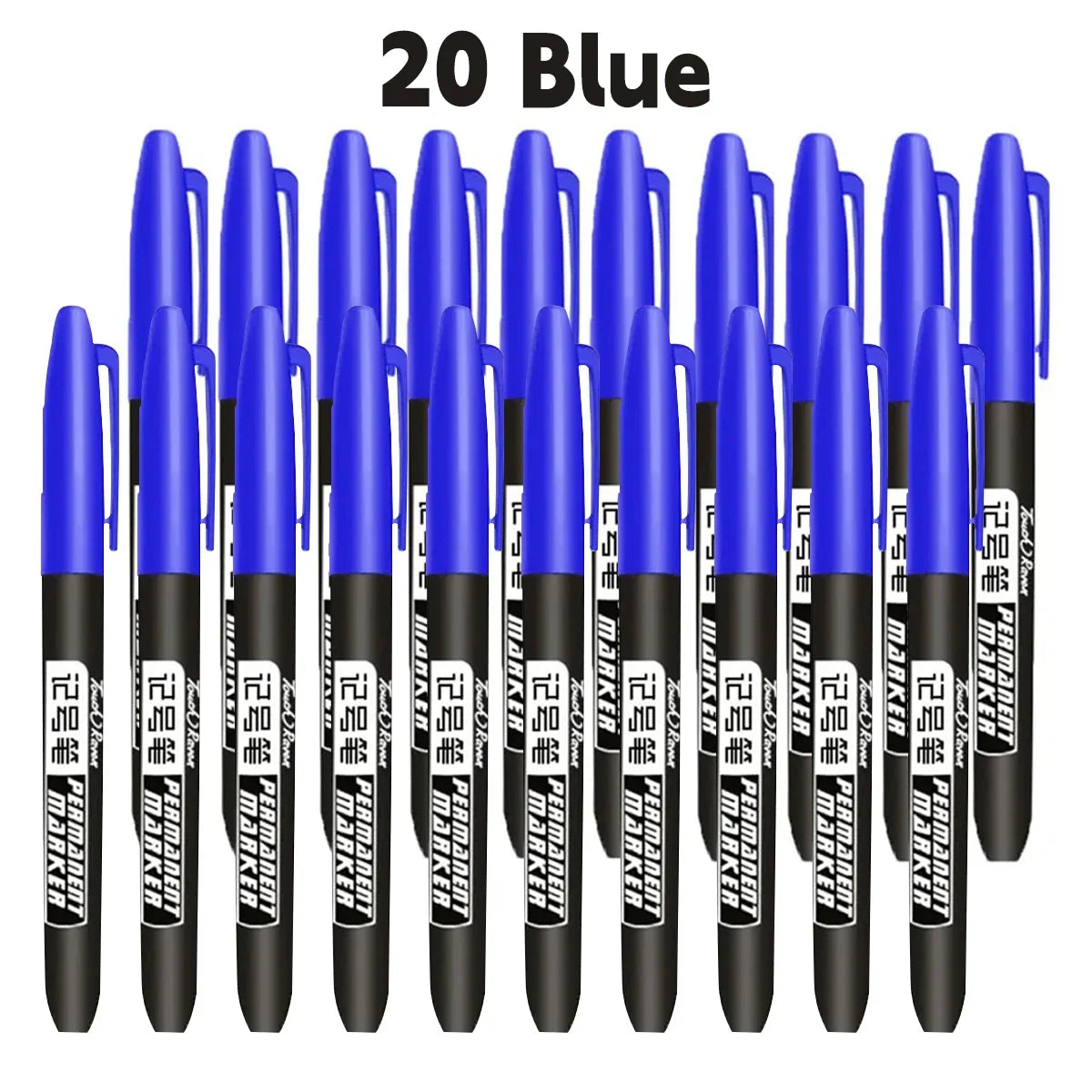 Permanent Marker Pen Drawing Markers Black Blue Red Waterproof Ink Sketch Pens Stationery Art School Supplies For Glass Metal