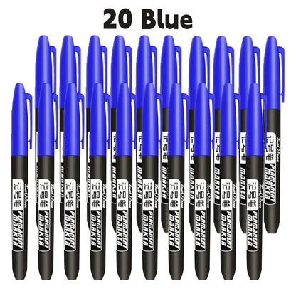 Permanent Marker Pen Drawing Markers Black Blue Red Waterproof Ink Sketch Pens Stationery Art School Supplies For Glass Metal