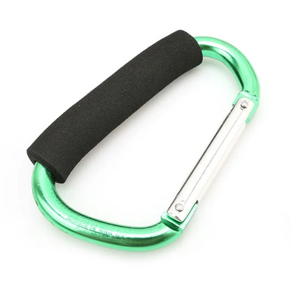 Large Carabiner Stroller Hook Organizer – Aluminum D-Ring Clip for Bags & Purses