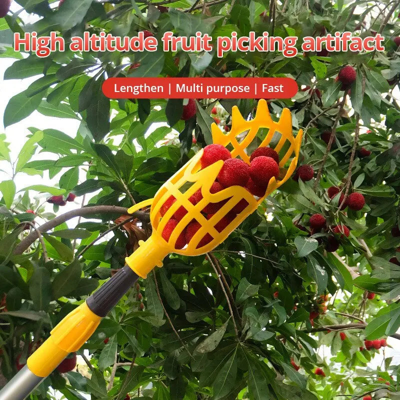 Deep Basket Fruit Picker Head – Convenient Apple & Peach Catcher for Farm & Garden Use