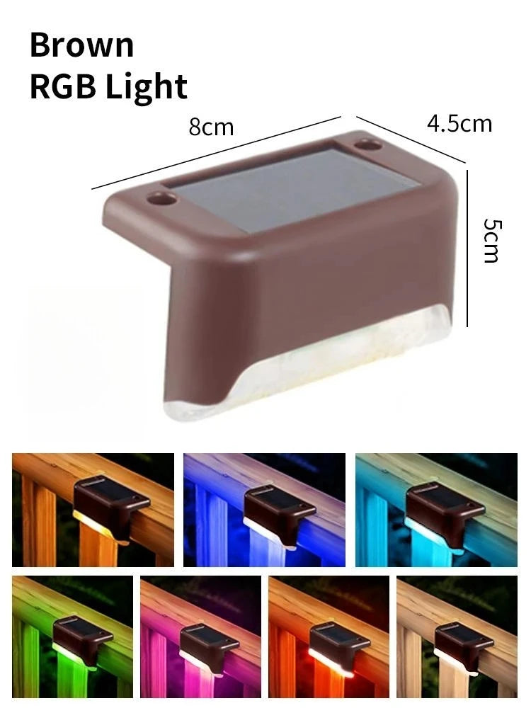 Solar Deck Lights 1-6 Pack – Outdoor Waterproof LED Step Lights for Stairs, Railing, Fence, Yard & Patio Pathway