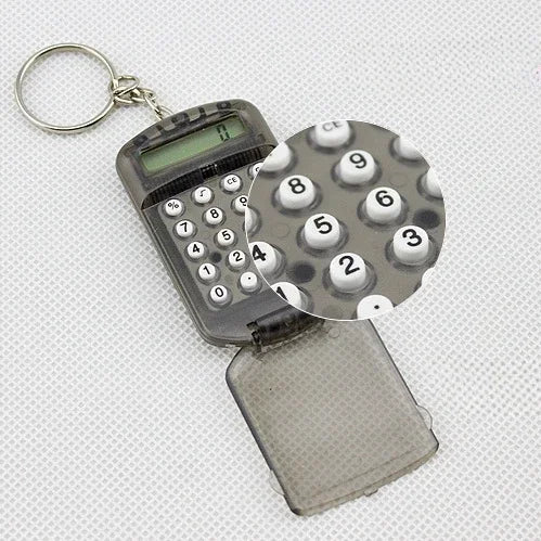 Portable Cute Mini Flip Calculator Pendant – Creative Cartoon Keychain Pocket Calculator for School & Office Supplies Gifts