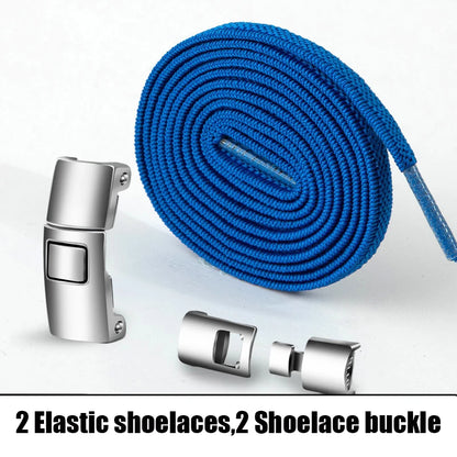 Elastic No Tie Shoelaces Semicircle Shoe Laces For Kids and Adult Sneakers Shoelace Quick Lazy Metal Lock Laces Shoe Strings