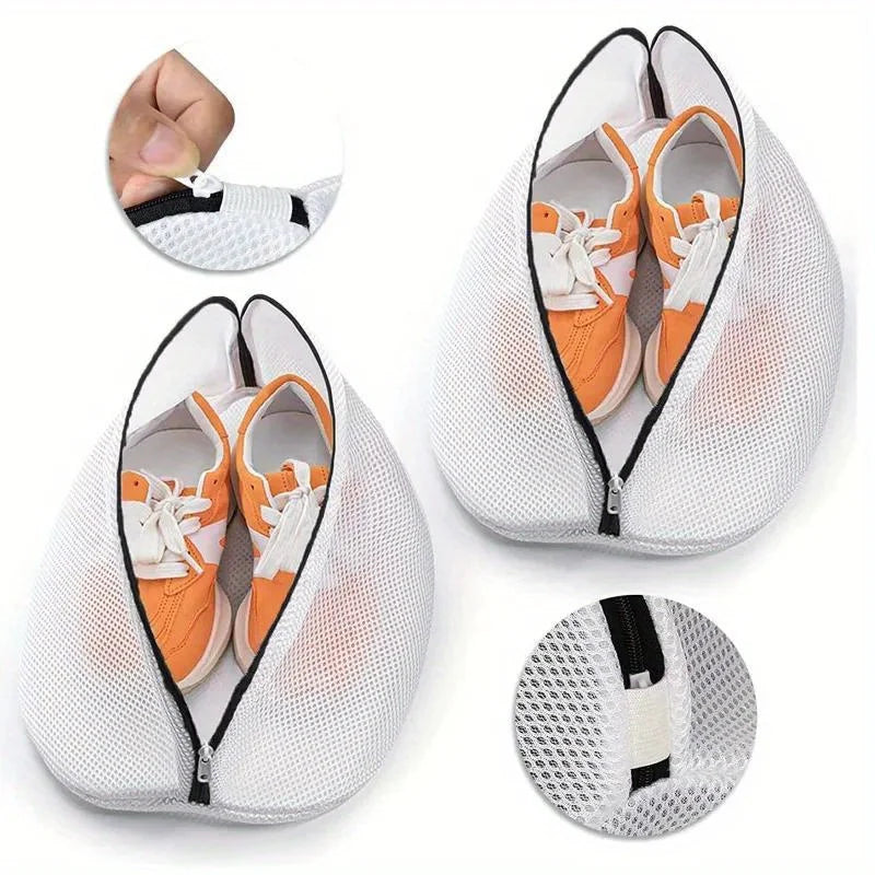 Mesh Shoe Laundry Bag – Zippered Washing Bag for Shoes, Travel & Clothing Protection