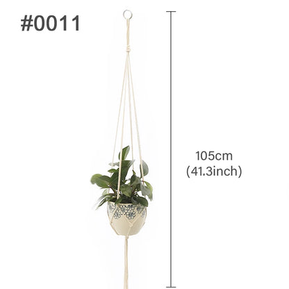 Handmade Macrame Plant Hanger – Cotton Hanging Flower Pot Holder for Indoor & Outdoor Decor