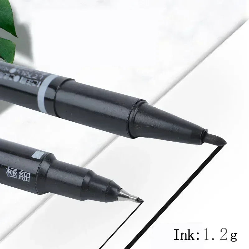 Permanent Marker Pens (5/10PCS) – Twin Tip Oil-Based Ink for School & Office