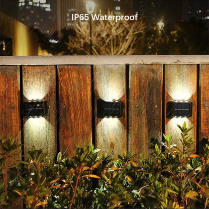 Solar LED Outdoor Wall Light Waterproof Dusk to Dawn Fence Lamp for Garden Yard Porch Pathway Patio Home Decor