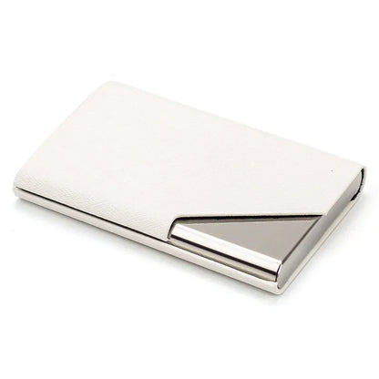 Luxury Laser Engraved Logo PU Leather Business Card Holder – Fashionable ID Credit Case