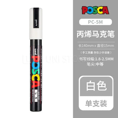 Uni Posca Full Marker Set – Multi-Colours Acrylic Permanent Graffiti Painting Pens