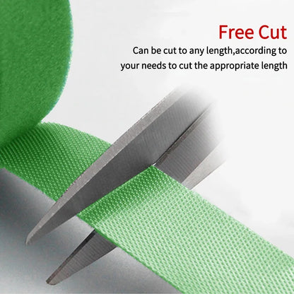 Green Garden Plant Ties – 3 Rolls of Reusable Nylon Hook & Loop Twine for Plant Support and Cable Organization