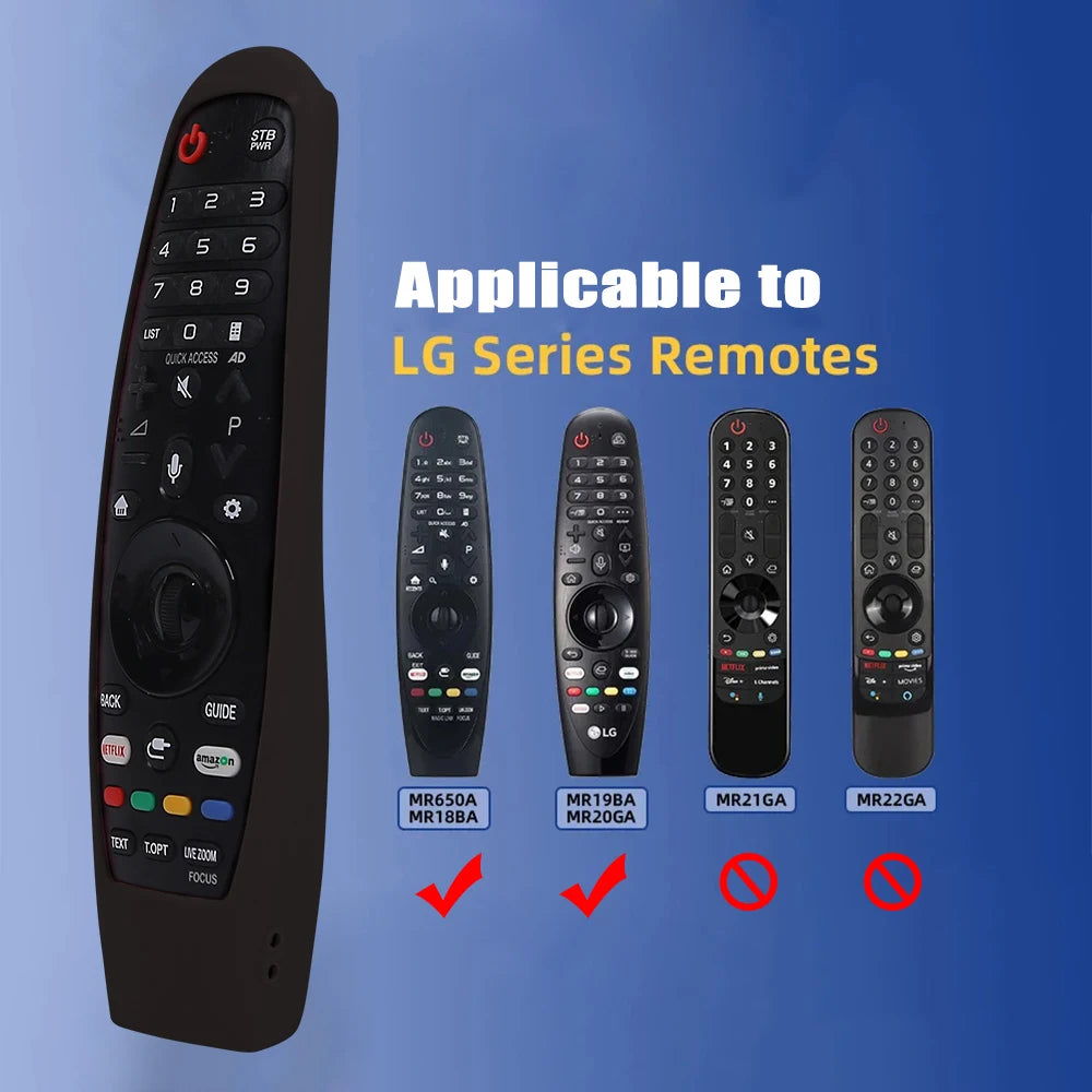 MRSVI Magic Remote Control Silicone Cover – Protective Case for LG Smart TV Remotes (MR600, MR650, MR20GA, etc.)
