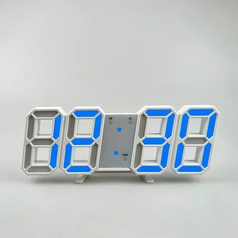 Electronic Digital Wall Clock Living Room Bedroom Decoration Decor Watches Home and Decoration Led Modern Alarm Interior Desk