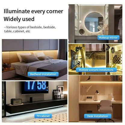 LED COB Light Strip Touch Dimmer – Flexible 5V USB Diode Tape for Indoor Room, TV, Mirror & Wall Backlight