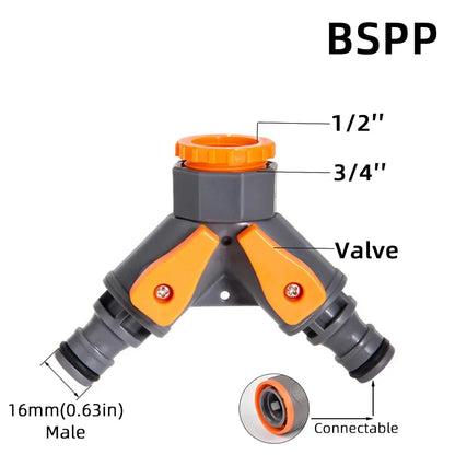 1/2" 3/4" 1 Inch Garden Hose Quick Connector Stopwater Connector Garden Tap Water Gun Coupler Watering Pipe Fitting