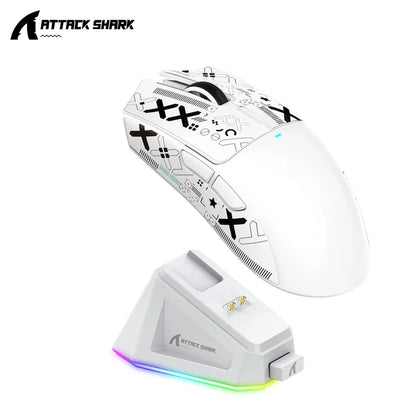 Attack Shark X11 PAW3311 Wireless Bluetooth Mouse, 2.4G 400IPS RGB PC Gaming Mouse