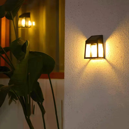 Solar Wall Light Outdoor Waterproof – Warm LED Fence Lamp for Garden, Pathway & Yard Decoration